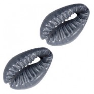 Cowrie shell bead 17x10mm Dark grey